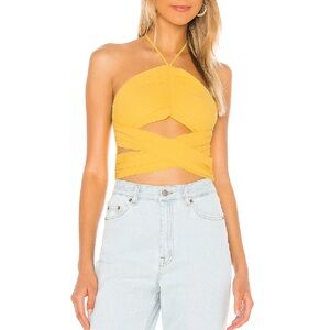 Superdown Harlie Halter Top - Yellow